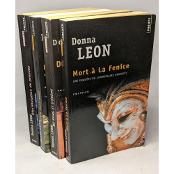 4 livres: Mort à la Fenice + De sang et d'ébène + Entre deux eaux...