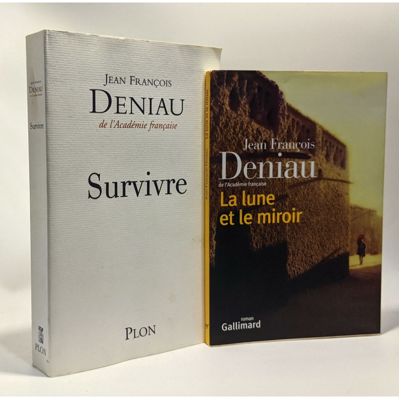 La Lune et le Miroir (avec hommage de l'auteur) + Survivre -- 2 livres