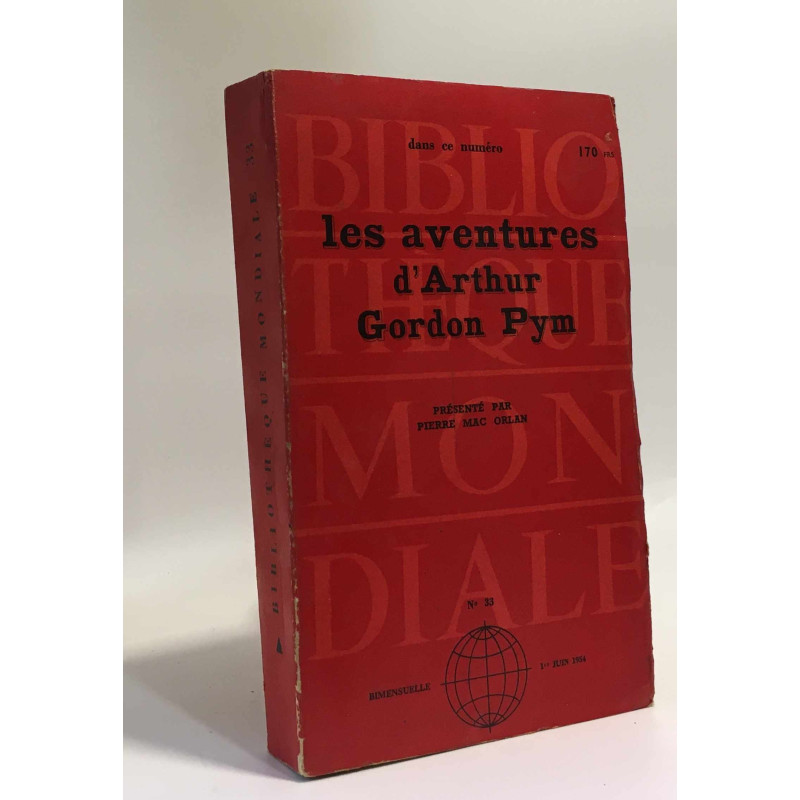 Les aventures d'Arthur Gordon Pym - bibliothèque mondiale n°33...