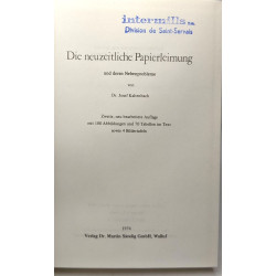 Die neuzeitliche Papierleimung und deren Nebenprobleme