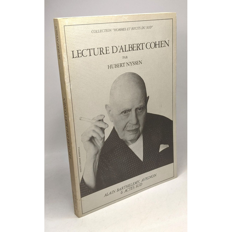 Lecture d'Albert Cohen / Collection "Hommes et Récits du Sud"