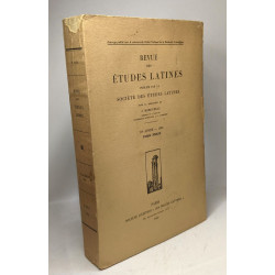 Revues des études latines - 39e année 1961 TOME XXXIX