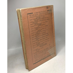 Esquisses et notes de lecture. Collection : Les essais critiques...