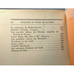 Esquisses et notes de lecture. Collection : Les essais critiques...
