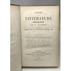 Cours de littérature Française TOME 1: Tableu de la littérature au...