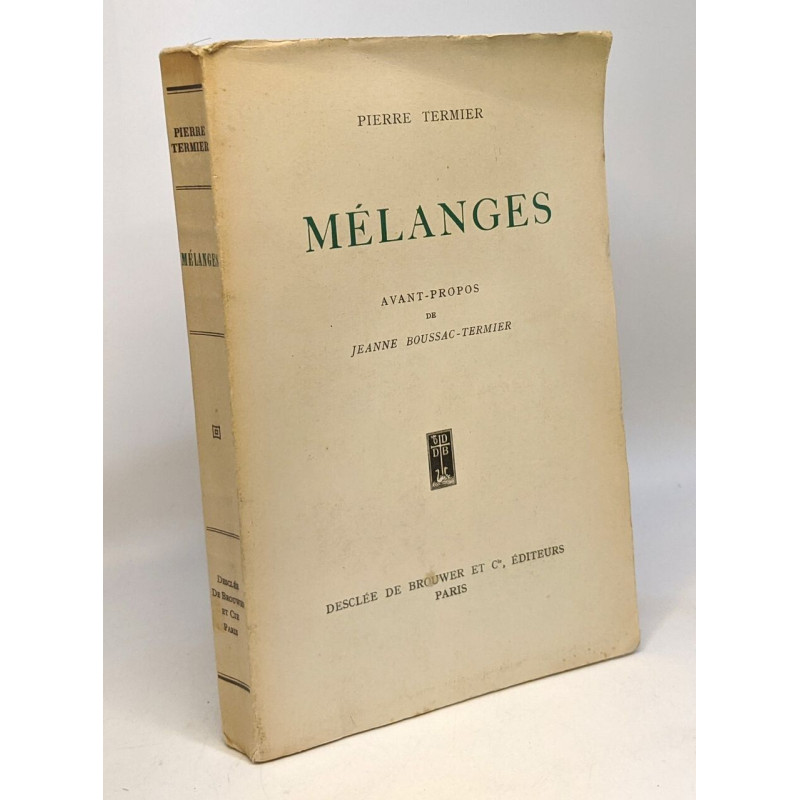 Mélanges - avant-propos de Jeanne Boussac-Termier