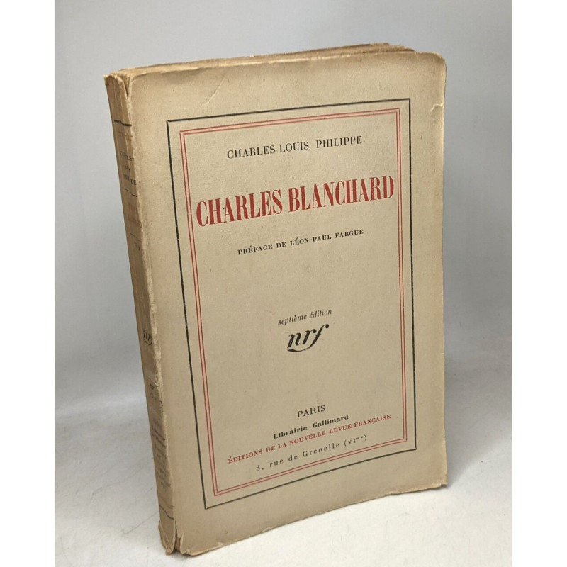 Charles blanchard. préface de léon-paul fargue