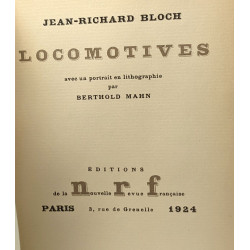 Locomotives - avec un portrait en lithographie par Berthold Mahn