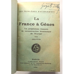 La France à Gènes - Un Programme Français De Reconstruction...