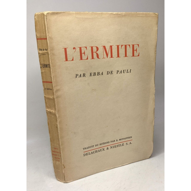 L'ermite - traduction de E. Monastier - 6e édition