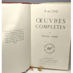 Oeuvres complètes - TOME 1 pléiade