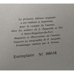 Morte Cévenne "Adieu l'ancien" - avec hommage de l'auteur...