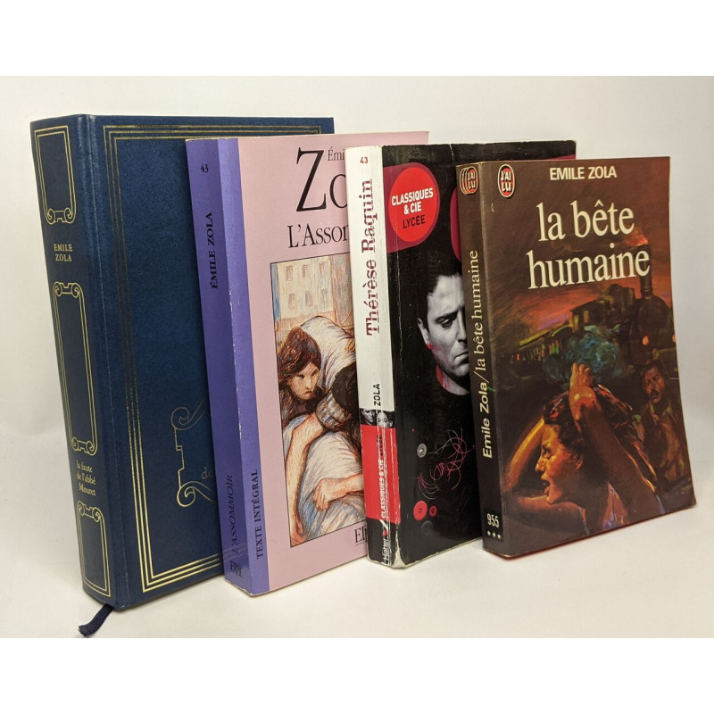 La faute de l'abbé Mouret + Thérèse Raquin + La bête humaine +...