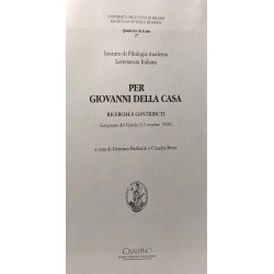 Per Giovanni della Casa - ricerche e contributi - Università degli...