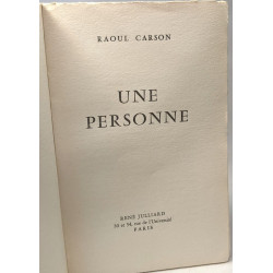 Une personne