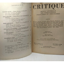 Critique - revue général des publications françaises et étrangères...