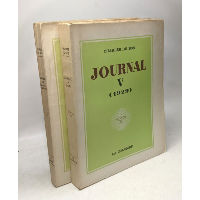 Journal V (1929) (éd. 1954) + Journal VIII Janvier 1933 - décembre...