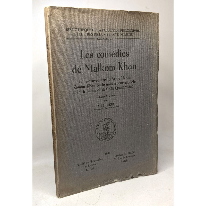 Les comédies de Malkom Khan - les mésaventures d'Achraf Khan Zaman...