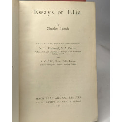 Essays of Elia First series (ed. 1924) + Second Series (1920)