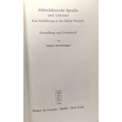 Althochdeutsche Sprache und Literatur: Eine Einfuhrung in das...