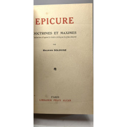 Épicure doctrines et maximes