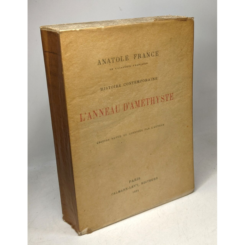 L'anneau d'améthyste - édition revue et corrigée par l'auteur