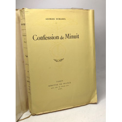 Confession de minuit - exemplaire numéroté 322 sur papier Hollande...