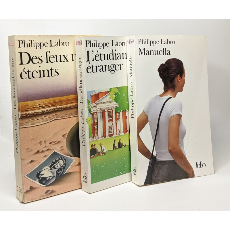 Manuella + Des feux mal éteints + L'étudiant étranger --- 3 romans