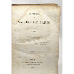 Emprunts aux salons de Paris - nouvelles