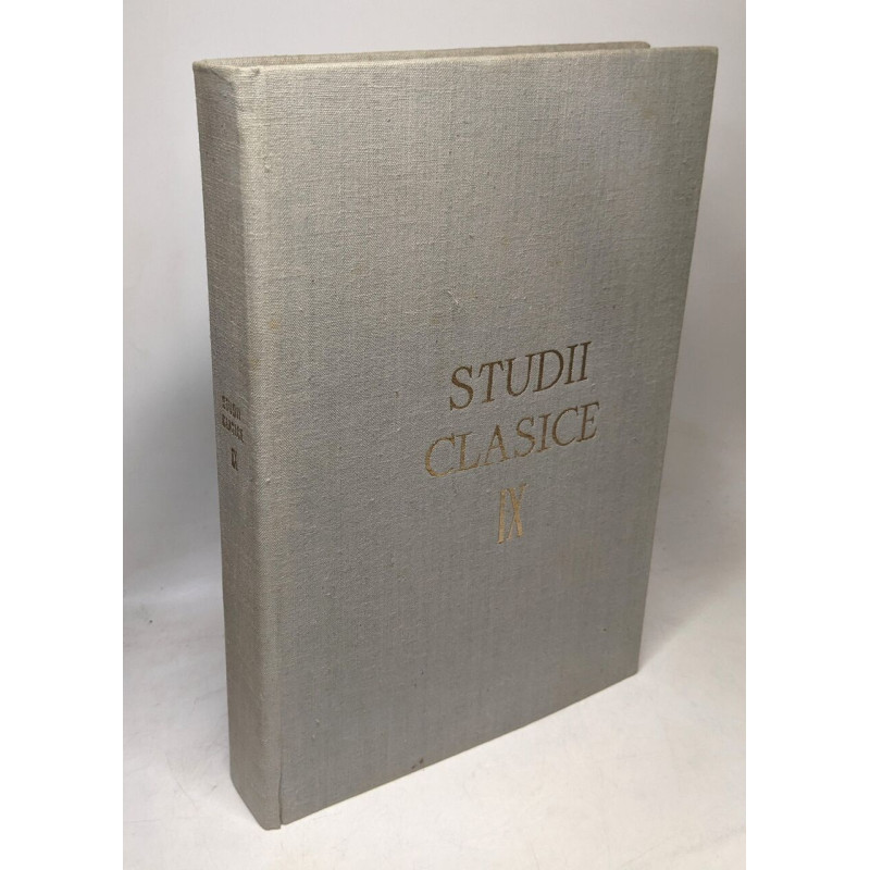 Studii clasice IX - societatea de studii clasice din republica...