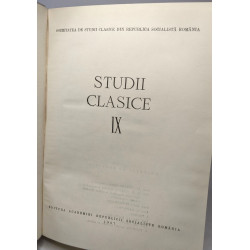 Studii clasice IX - societatea de studii clasice din republica...