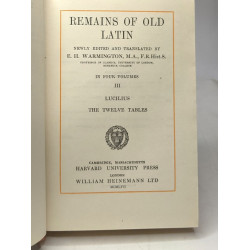Lucilius The twelve tables --- Remains of old latin - VOLUME III -...