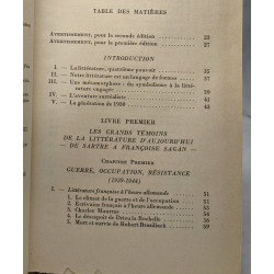 Histoire vivante de la littérature d'aujourd'hui 1939-1959