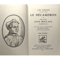 LE DÉCAMÉRON. Les contes autrement nommés Le Décaméron de Maistre...