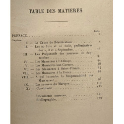 Les martyrs de septembre