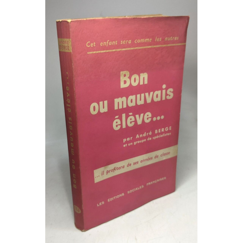 Bon ou mauvais élève