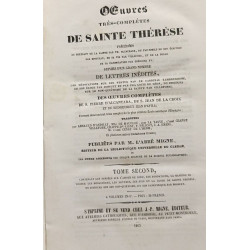 Oeuvres très complètes de Sainte Thérèse - TOME PREMIER DEUXIEME...
