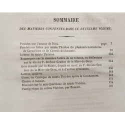Oeuvres très complètes de Sainte Thérèse - TOME PREMIER DEUXIEME...