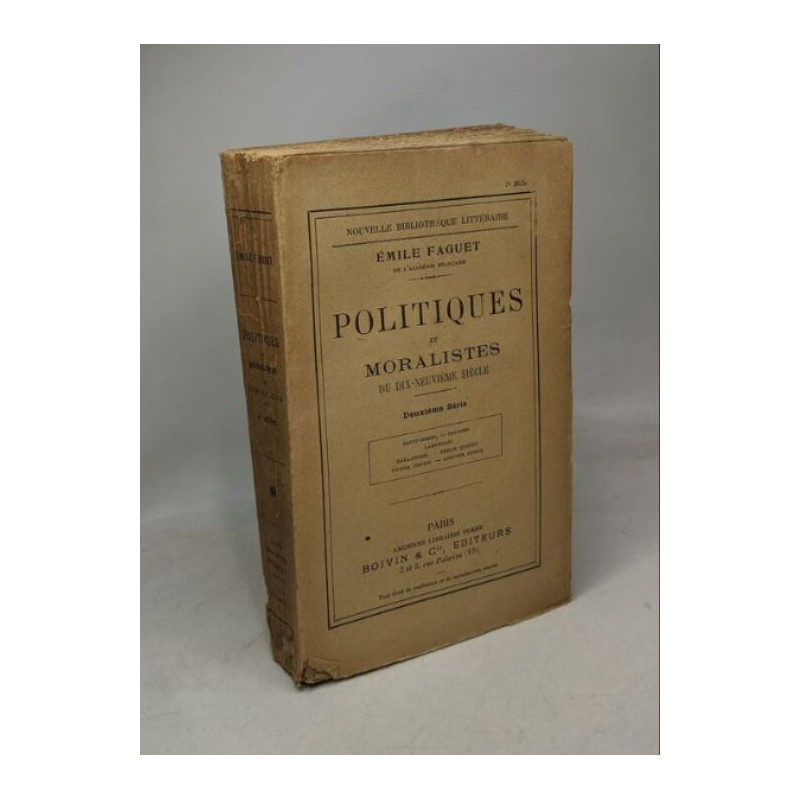 Politiques et moralistes du XIXe siècle. Saint Simon - Fourier -...