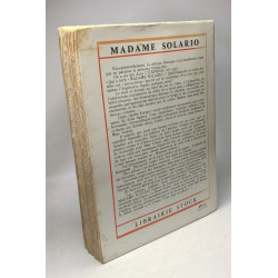 Madame Solario - traduit par Mme R. Villoteau préface de Marcel Brion