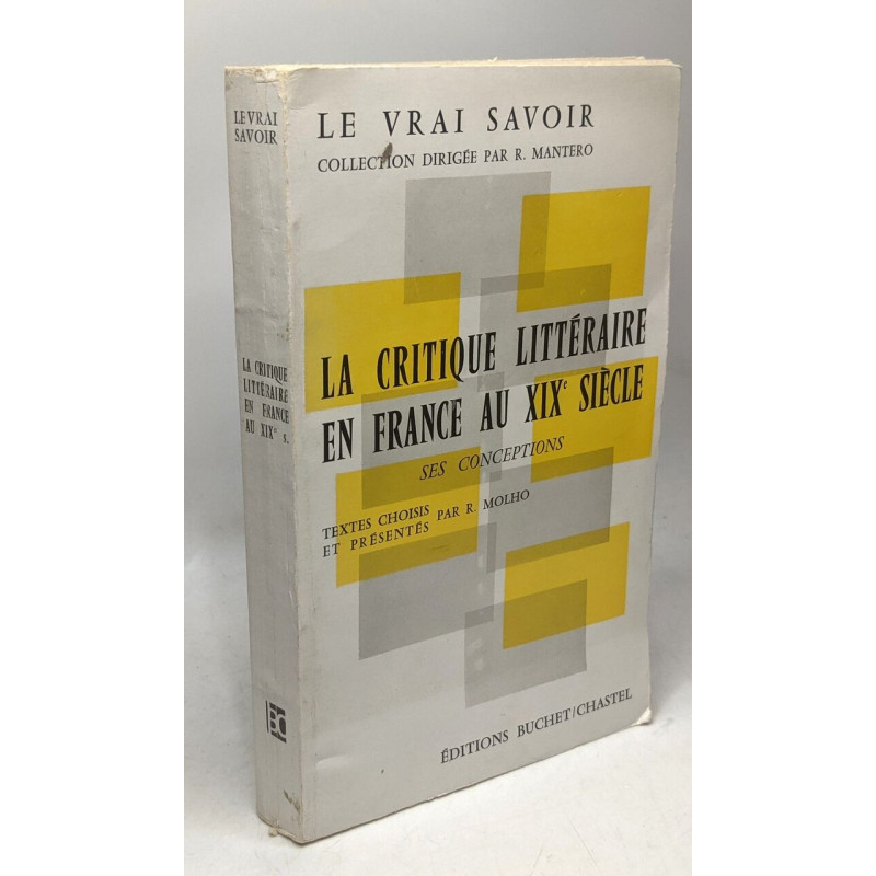 La critique littéraire en France au XIXe siècle (ses conceptions)...