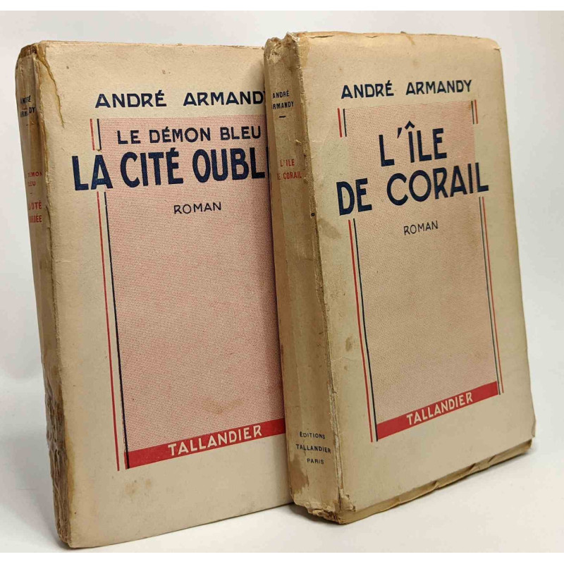 Le démon bleu la cité oubliée + L'île de corail --- 2 livres