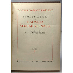 Choix de lettres à Malwida von Meysenbug - avant propos de Edouard...