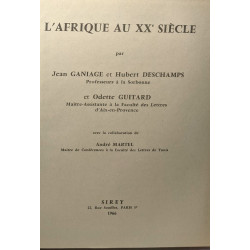 L'Afrique au XXe siecle Jean Ganiage