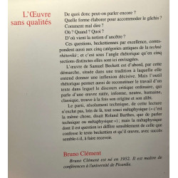 L'Oeuvre sans qualités. Rhétorique de Samuel Beckett