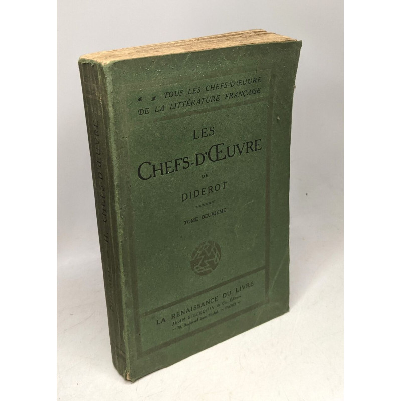 Les chefs-d'oeuvre de Diderot. (Tome deuxième seul). Ceci n'est...