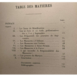 Les Martyrs de Septembre - édition 1919