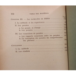 La pensée d'après les recherches expérimentales de H.-J. Watt de...