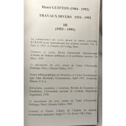 Articles - 3 volumes: I et 2: 1934-1985 + III 1953-1991