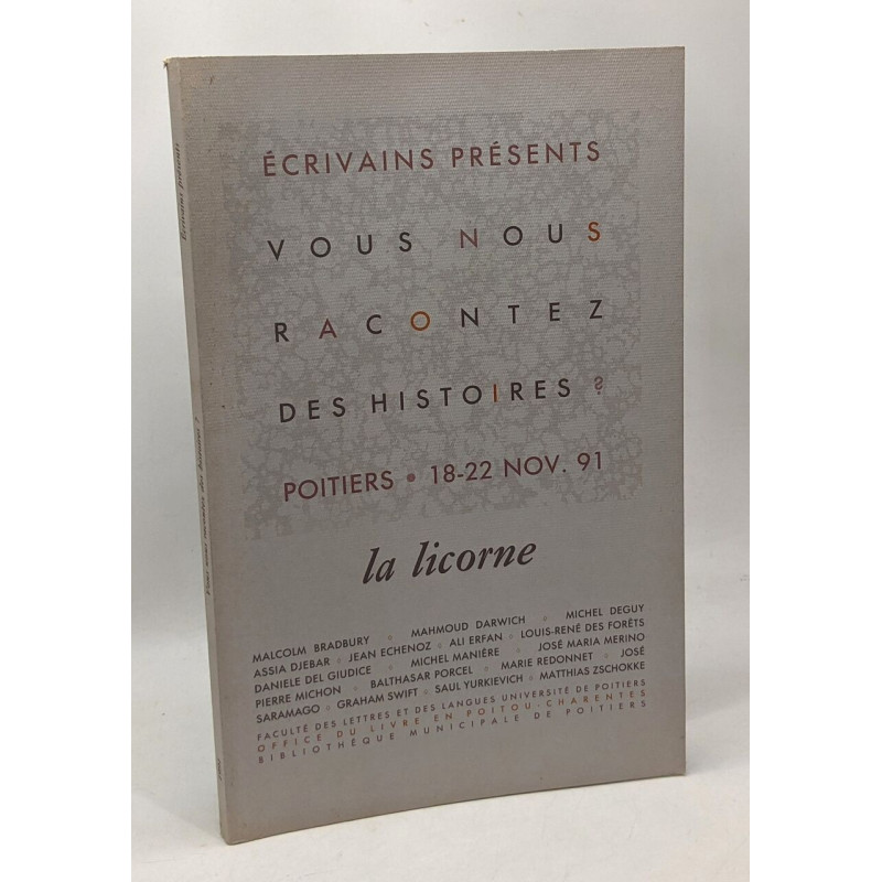 Écrivains présents vous nous racontez des histoires - Poitiers -...